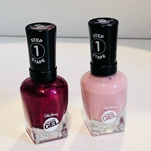 Esmaltes miracle GEL sally hansen color shock & mauve color 2 bordeaux glow